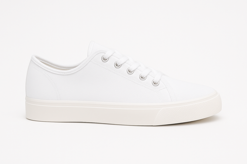 Chaussures en coton respirant blanche – Confort et simplicité