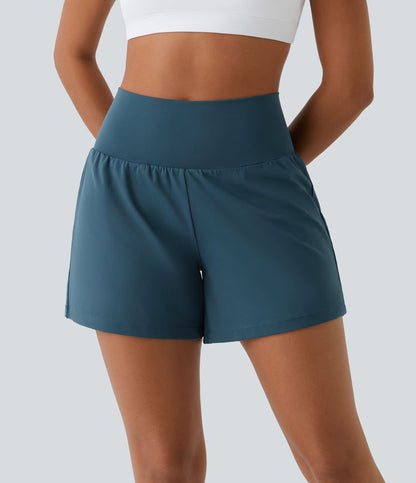 ColaShorts™ - Pantaloncini da yoga 2 in 1 a vita alta con tasca posteriore e tasca laterale