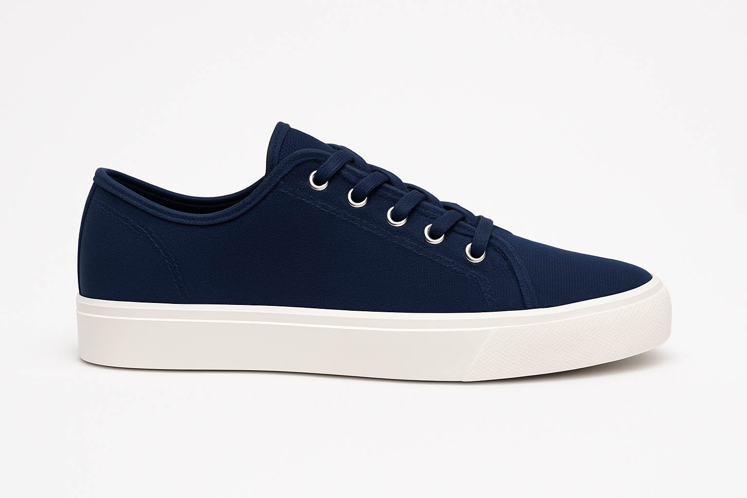 Chaussures en coton respirant bleu marine – Confort et simplicité