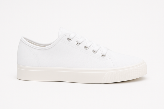 Chaussures en coton respirant blanche – Confort et simplicité