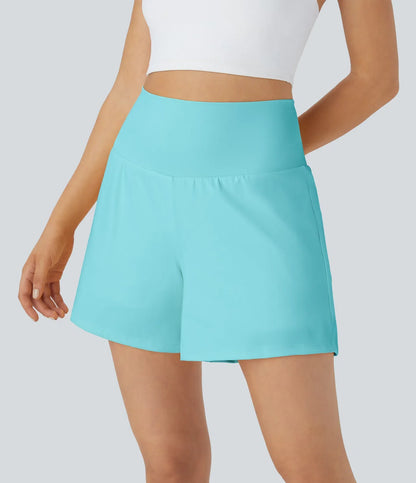 ColaShorts™ - Pantaloncini da yoga 2 in 1 a vita alta con tasca posteriore e tasca laterale